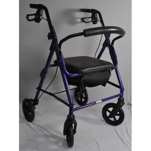 91 - FOLDING WHEELCHAIR AND 2 WALKING AIDS