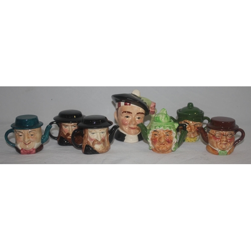 114 - CERAMIC PILL BOXES AND MINITURE CHARACTER JUGS