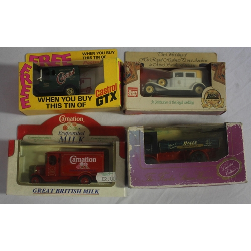 122 - 13 MODEL VEHICLES - 2 DAYS GONE BY SHELL VANS, FUGI CAR, HALL MENTRO TYPTUS THE FOWLER STEAM WAGON, ... 