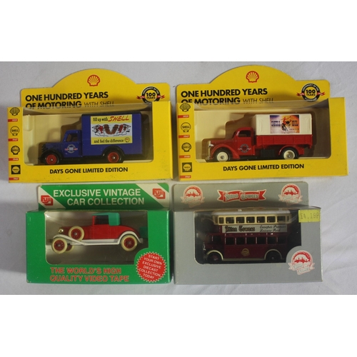 122 - 13 MODEL VEHICLES - 2 DAYS GONE BY SHELL VANS, FUGI CAR, HALL MENTRO TYPTUS THE FOWLER STEAM WAGON, ... 