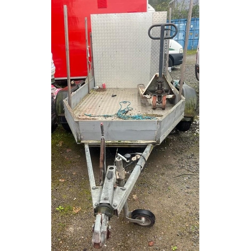 99 - TWIN AXLE TRAILERPLEASE NOTE IF THIS LOT IS NOT COLLECTED BY 4.30PM ON THURSDAY 7TH SEPTEMBER IT WIL... 