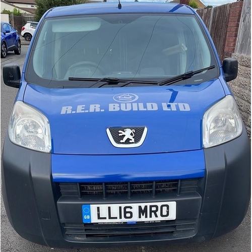 102 - PEUGEOT BIPPER HDI 75S (SLD) - LL16 MRO                                                1200cc, BLUE,... 