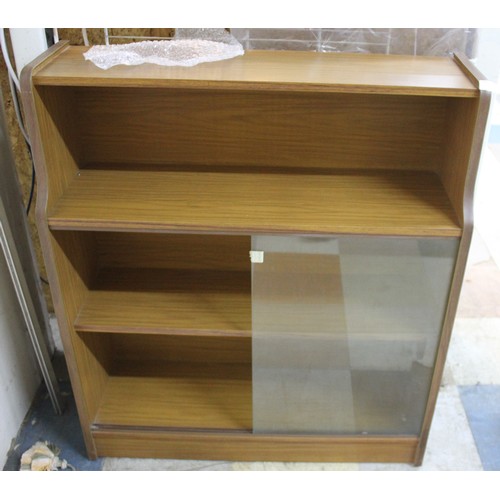 107A - PS SYSTEMS 1960s DANISH RETRO TEAK FLOATING WALL UNIT DESIGN NUMBER B3309PLUS GLAZED DOOR CABINET (N... 