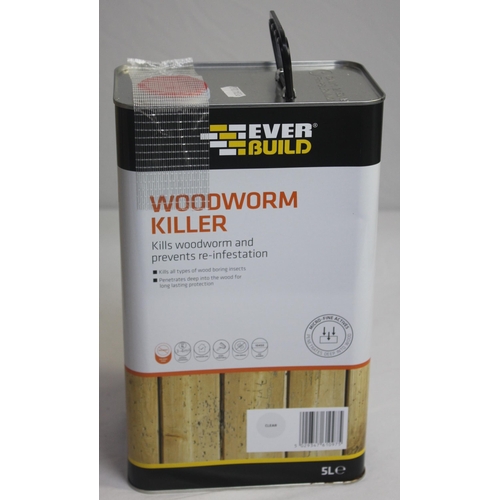 142 - 4 x 5 LITRE EVERBUILD WOODWORM KILLER