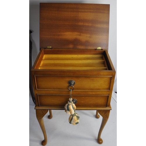 174 - SEWING CABINET, SIDE TABLE, HALL TABLE, SMALL WALL RACK