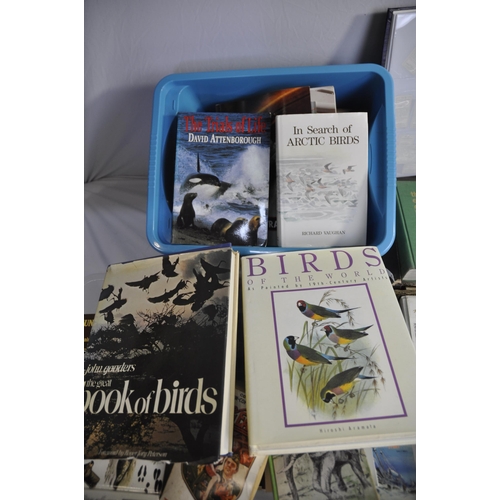 189 - 4 BOXES OF BOOKS ON FISHING, HUNTING, BIRDS AND ANIMALS