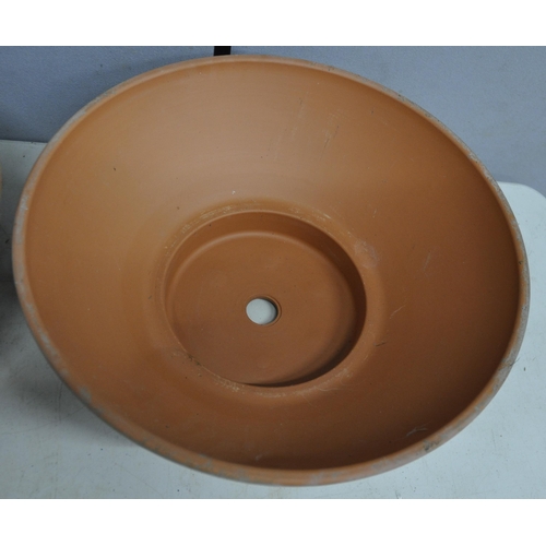 205 - 3 TERRACOTTA BOWLS 18