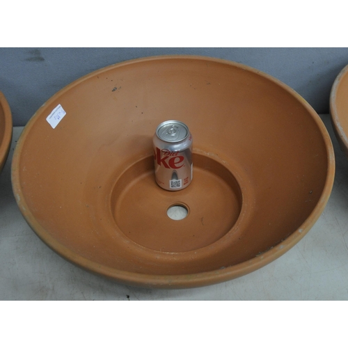 205 - 3 TERRACOTTA BOWLS 18