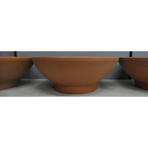 205 - 3 TERRACOTTA BOWLS 18