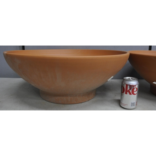 206 - 2 TERRACOTTA BOWLS 22