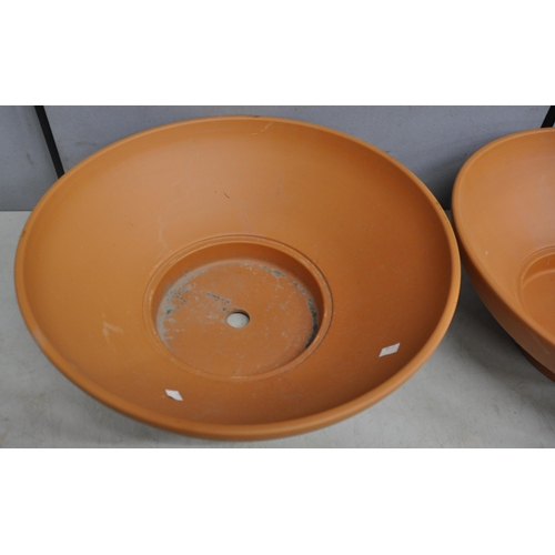 207 - 2 TERRACOTTA BOWLS 22