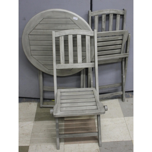 210 - HERITAGE GARDEN BISTRO TABLE WITH 2 CHAIRS