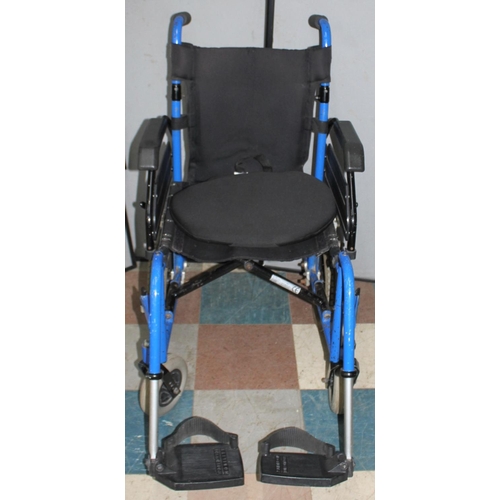 235 - WORLDWIDE MOBILITY WHEELCHAIR WITH CUSHION & 2 NEW GRAB RAILS (24