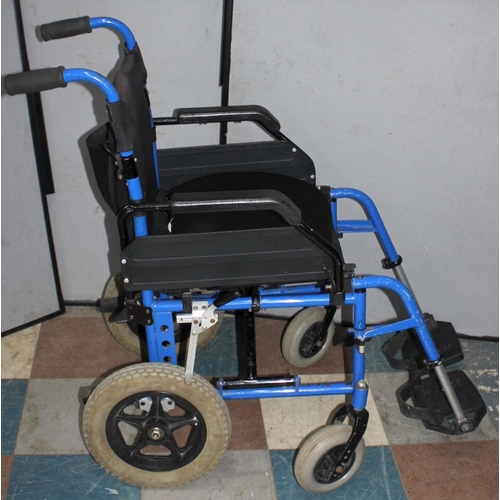 235 - WORLDWIDE MOBILITY WHEELCHAIR WITH CUSHION & 2 NEW GRAB RAILS (24