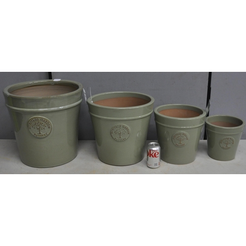 240 - SET OF 4 HERITAGE POTTERY GRADUATED PLANTERS