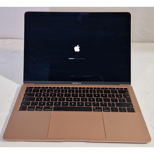 286 - ROSE GOLD MACBOOK AIR (RETINA) 13 INCH WITH CHARGER AND BOX (MODEL A1932). SERIAL NO. C02XMPXYJK7F