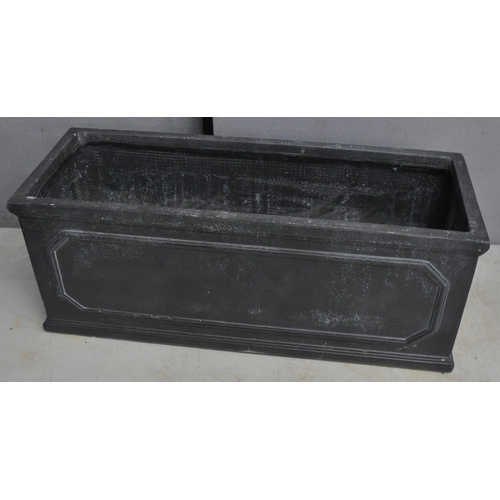 289 - 2 SLATE EFFECT FIBREGLASS PLANTER