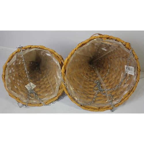 305 - 11 CONE SHAPED HANGING BASKETS - IN 2 SIZES