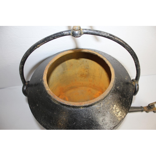 313 - 19TH CENTURY BALDWIN 5 GALLON GYPSY KETTLE URN (MISSING LID)