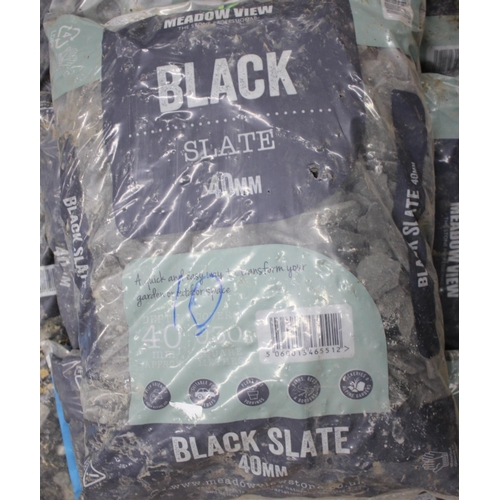 322 - 10 PACKS OF MEADOW VIEW BLACK SLATE 40mm