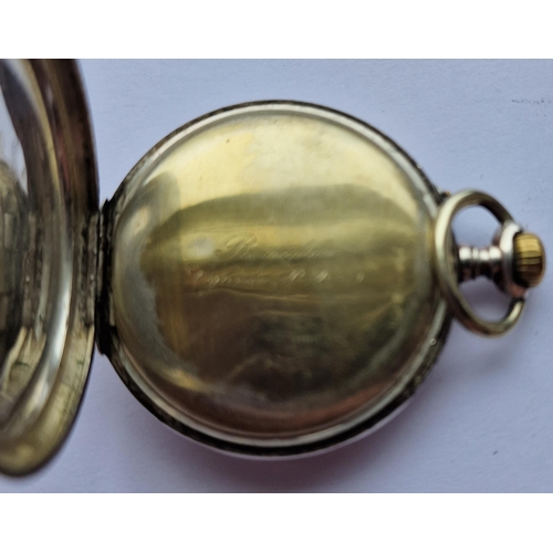 344 - POCKET WATCH (7269-17) WITH SECOND HAND MISSING (MARKED 0.800) (81.8g)