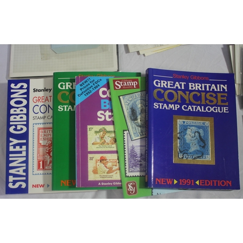 345 - BOOKS ON STAMPS, BRITISH POST OFFICE FIRST MINIATURE SHEET, VARIOUS STAMP SETS, ETC