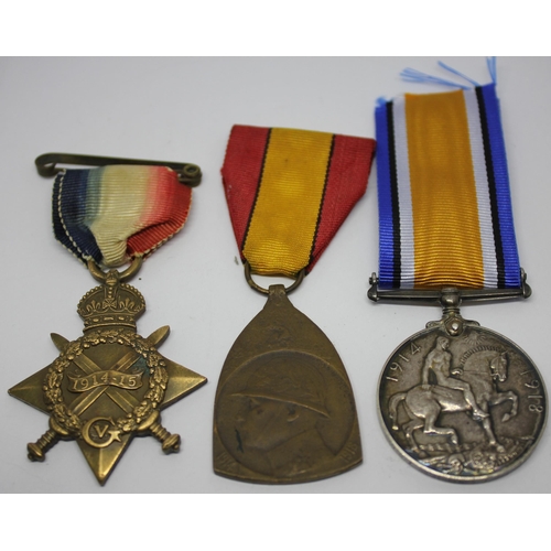 351 - 5 WWI MEDALS - 2 VICTORY MEDALS M2-098982 PTE J HAMPSON A.S.C AND 69214 DVR WJ STAMP R E, BELGIUM WA... 