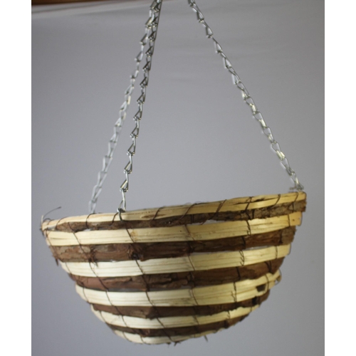 84A - 12 WICKER HANGING BASKETS