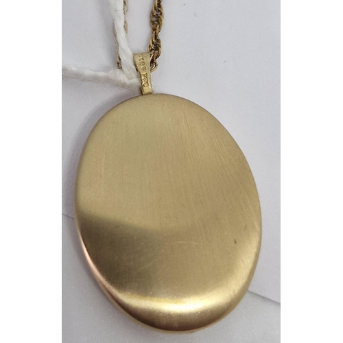 383 - GOLD CHAIN MARKED 375 WITH PENDANT MARKED 925 (4g) AND GOLD COLOURED LOCKET (MARKED 14K GF PPC) ON C... 