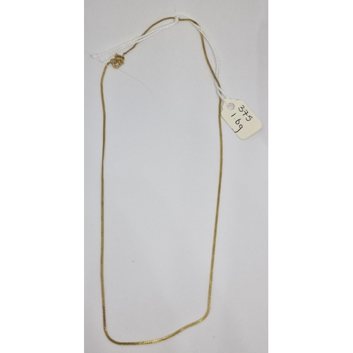 384 - GOLD CHAIN MARKED 375 1.6g