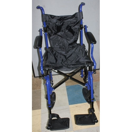 91 - FOLDING WHEELCHAIR AND 2 WALKING AIDS