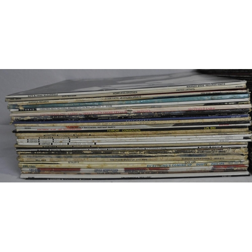 43 - CRATE CONTAINING 100 VARIOUS VINYL RECORDS