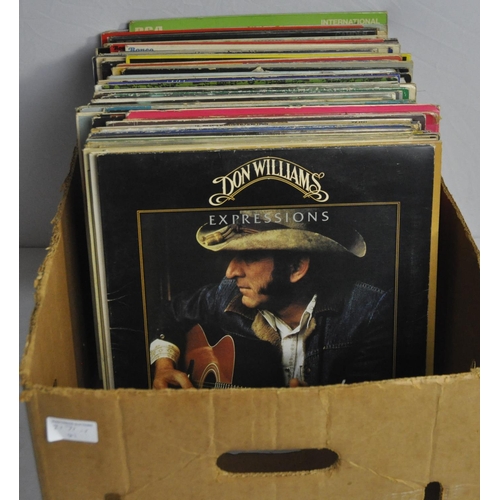 49 - BOX OF 100 VARIOUS VINYL RECORDS