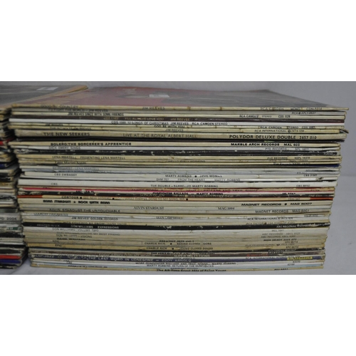 49 - BOX OF 100 VARIOUS VINYL RECORDS