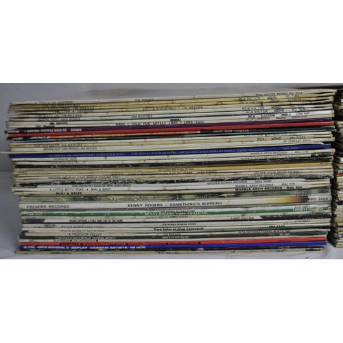 49 - BOX OF 100 VARIOUS VINYL RECORDS