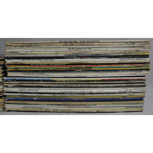 73 - 2 CASES OF VARIOUS VINYL RECORDS.  APPROX. 90 IN TOTAL