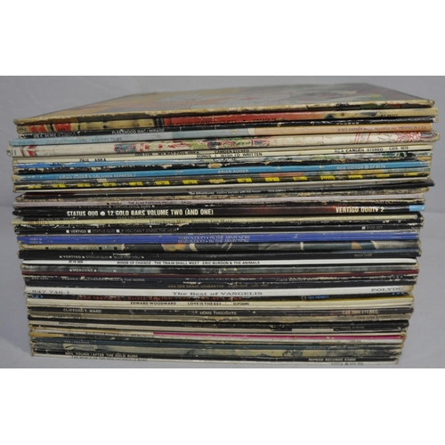 75 - 2 CASES OF VARIOUS VINYL RECORDS.  APPROX 80 IN TOTAL