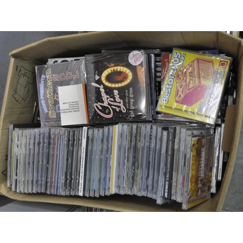 186 - QUANTITY VARIOUS COMPACT DISCS & CD DRAWERS