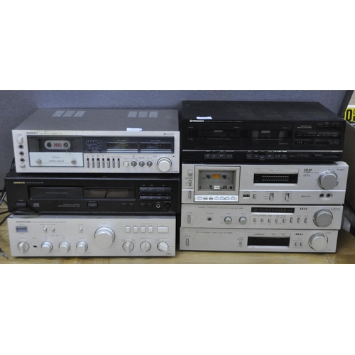 188 - VARIOUS HI-FI EQUIPMENT: ONKYO, PIONEER & AKAI