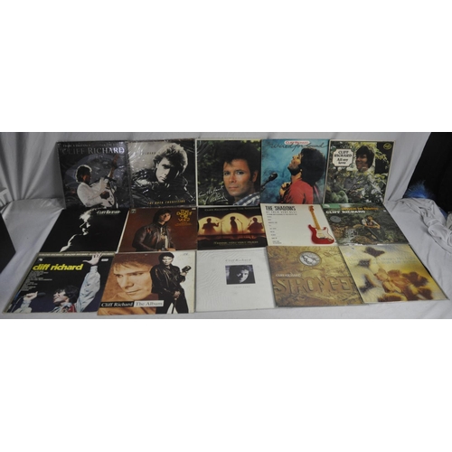 192 - 2 CASES CONTAINING CLIFF RICHARD VINYL RECORDS.  APPROX 60 IN TOTAL