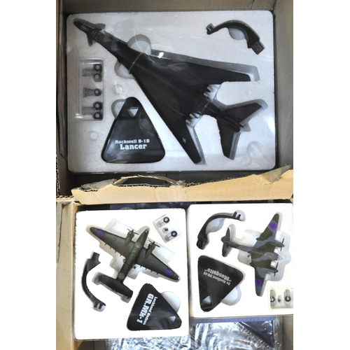 305 - 9 NEW & BOXED ATLAS EDITIONS MODEL AIRCRAFT: ROCKWELL B:1B LANCER, LOKHEAD HUDSON GR MK-1, DEHAV... 