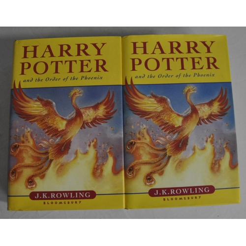 314 - 2 HARRY POTTER AND THE ORDER OF THE PHOENIX 1st EDITION BOOKS