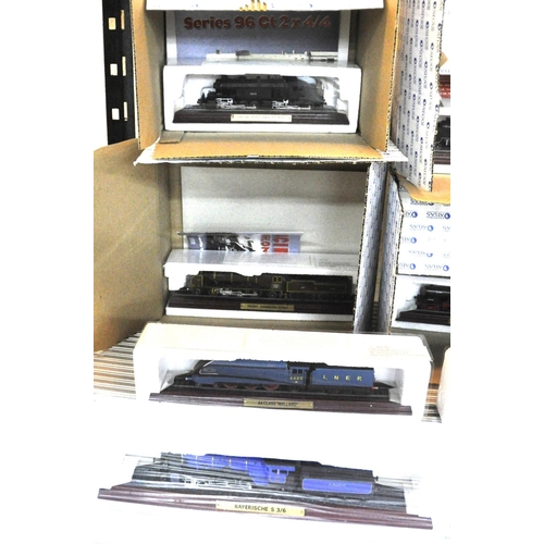 299 - 11 NEW & BOXED ATLAS EDITIONS MODEL TRAINS: PACIFIC CHAPELON NORD, DB 96 GT2 4X4 CLASS, CITY OF ... 