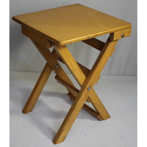 300 - FOLDING WOODEN SCHOOL DESK WITH MATCHING FOLDING CHAIR