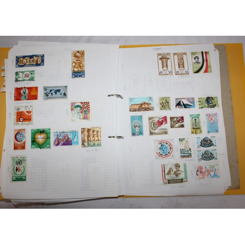 304 - 6 FOLDERS OF FOREIGN STAMPS