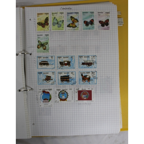 304 - 6 FOLDERS OF FOREIGN STAMPS