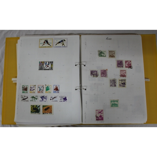 304 - 6 FOLDERS OF FOREIGN STAMPS