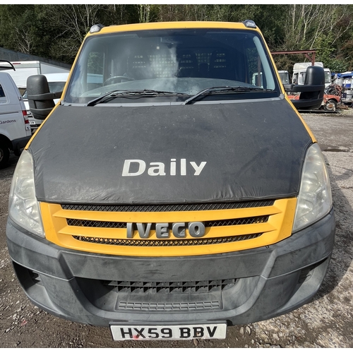 102 - IVECO DAILY 35S12 MWB FLATBED - REGISTRATION NUMBER HX59 BBV2287cc, YELLOW DIESEL, FLATBED (V5 SAYS ... 