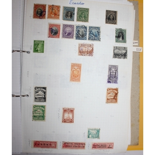 304 - 6 FOLDERS OF FOREIGN STAMPS