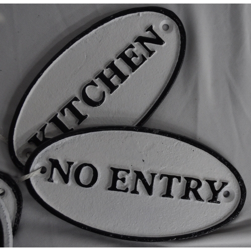 3 - 4 OVAL CAST IRON SIGNS